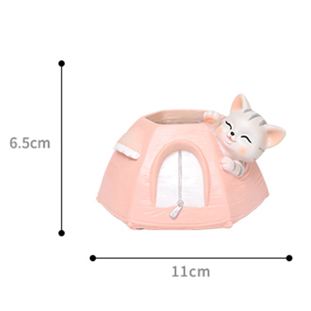 Cute Kitty in Tent Resin Succulent Pot - myBageecha