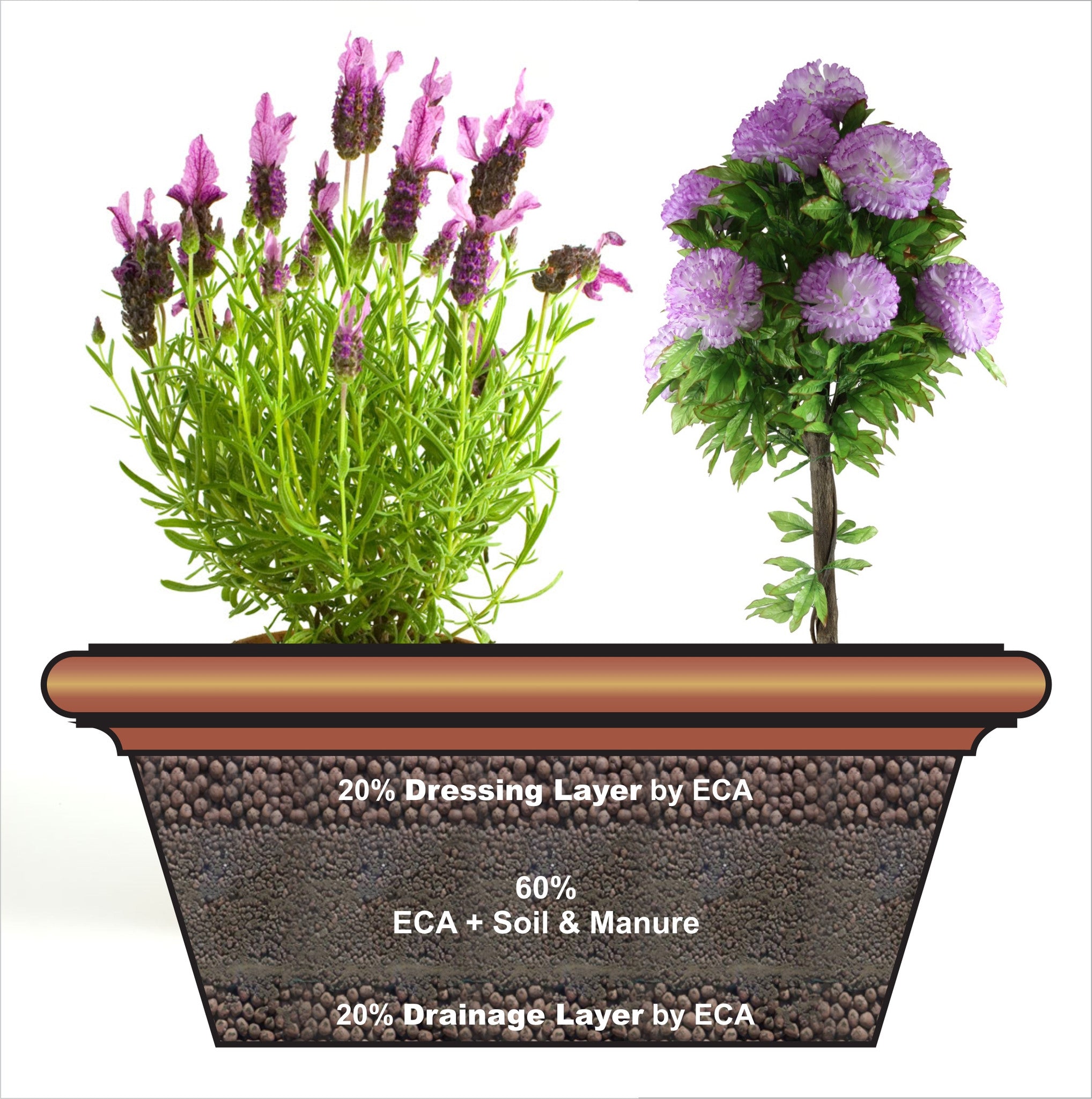 ECA balls close-up texture