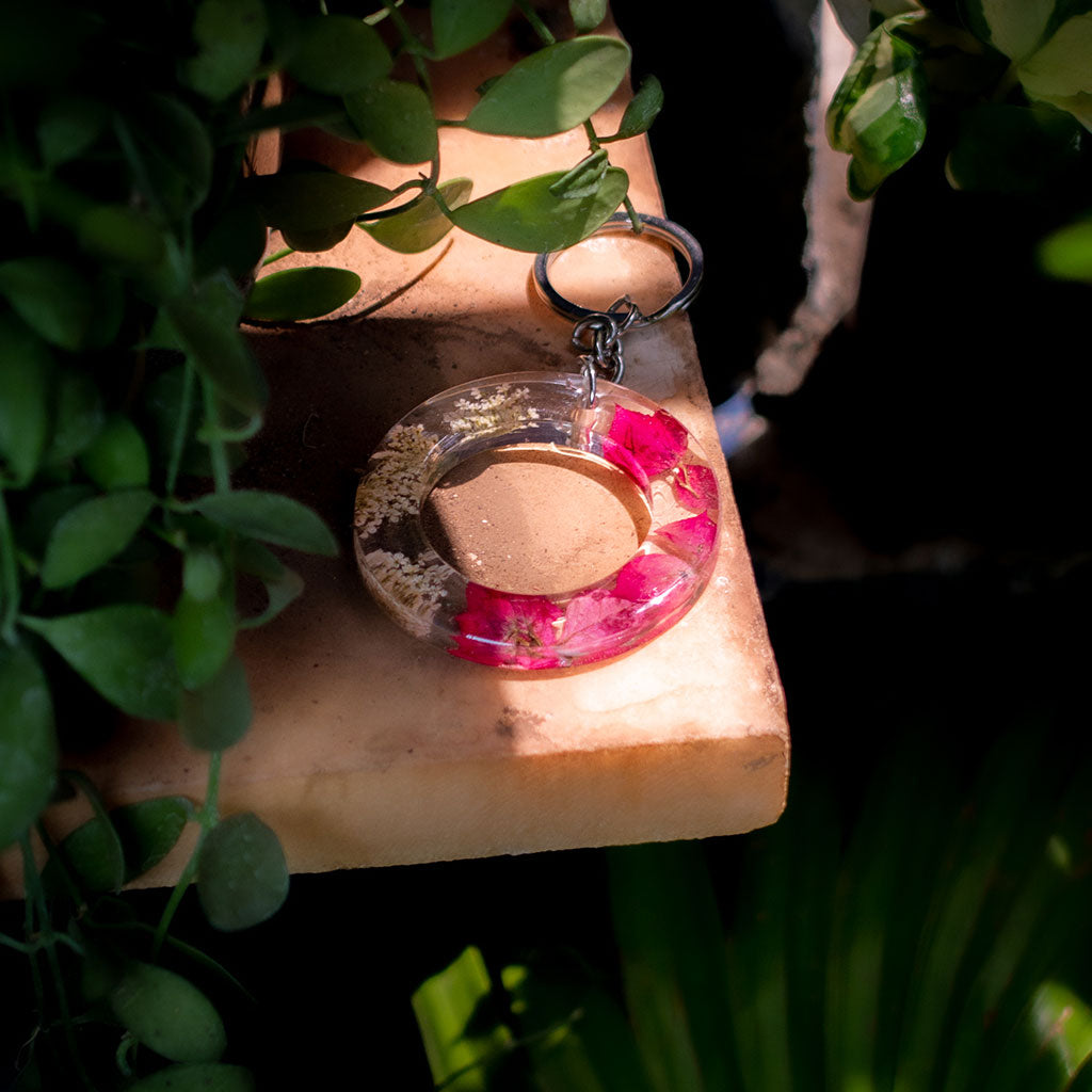 Floral Fraction Keychain - myBageecha