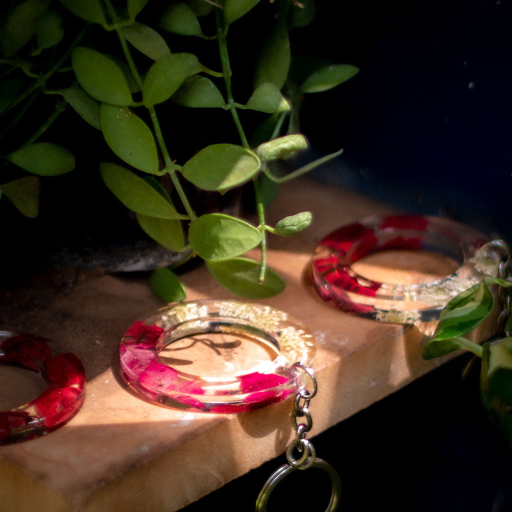 Floral Fraction Keychain - myBageecha