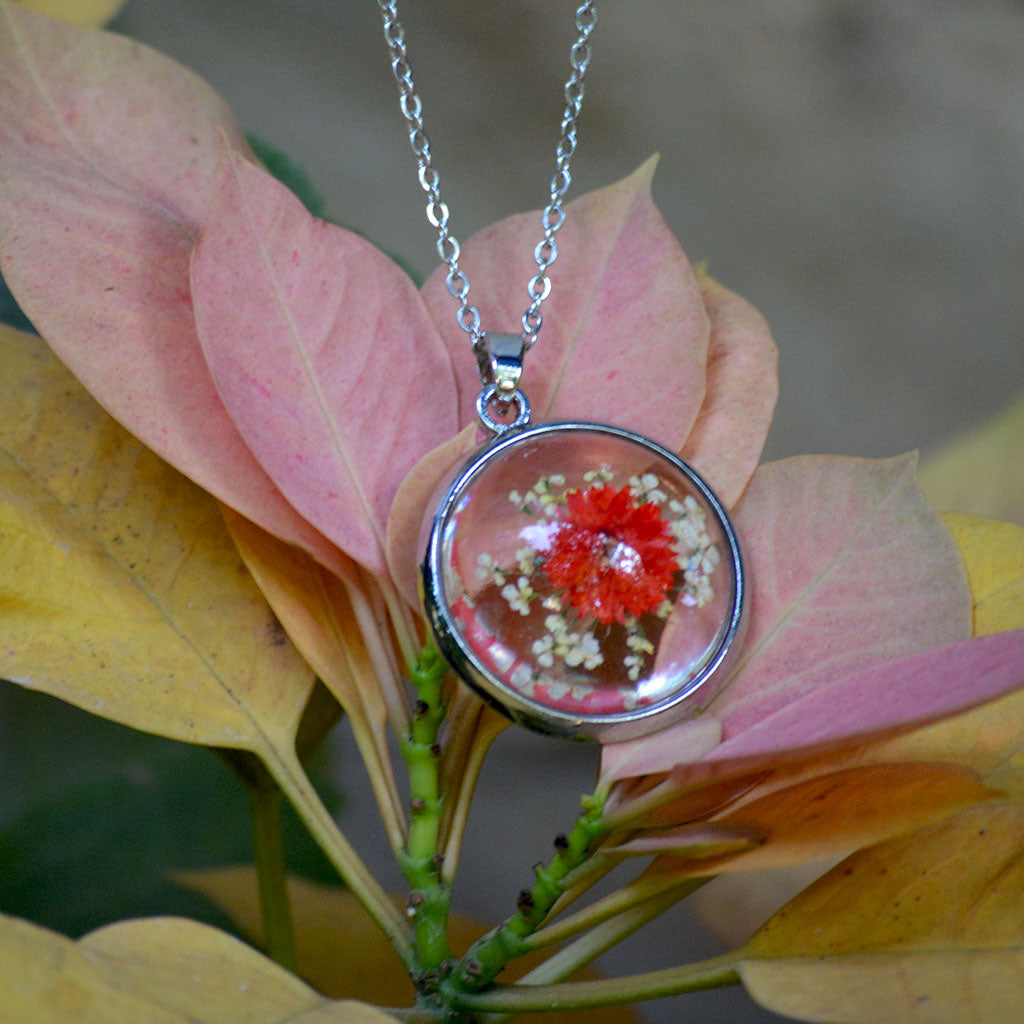 Fragrant Vigour Real Dried Flower Necklace - myBageecha