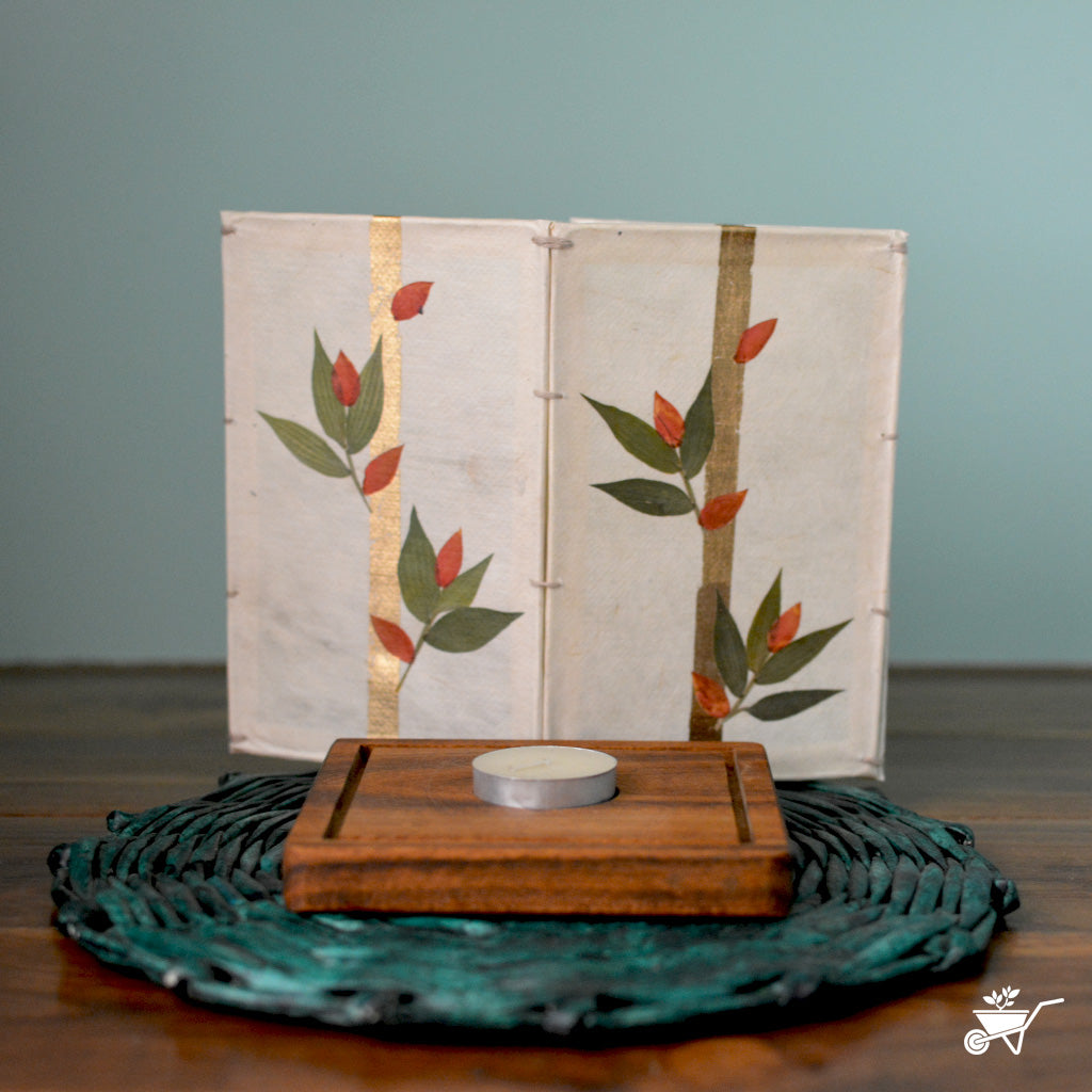 Furtive Posy Pressed Flower Candleshade - myBageecha