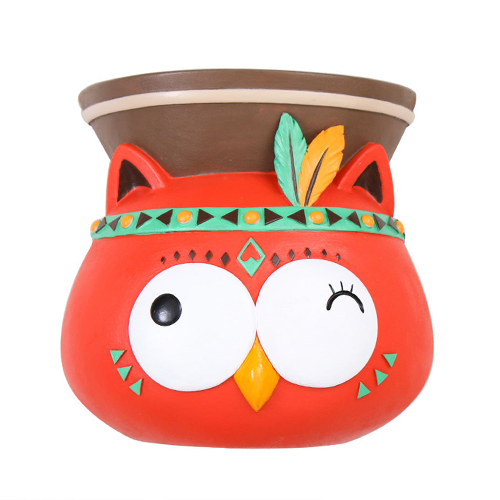 Hanging Tribal Owl Resin Succulent Pot - myBageecha