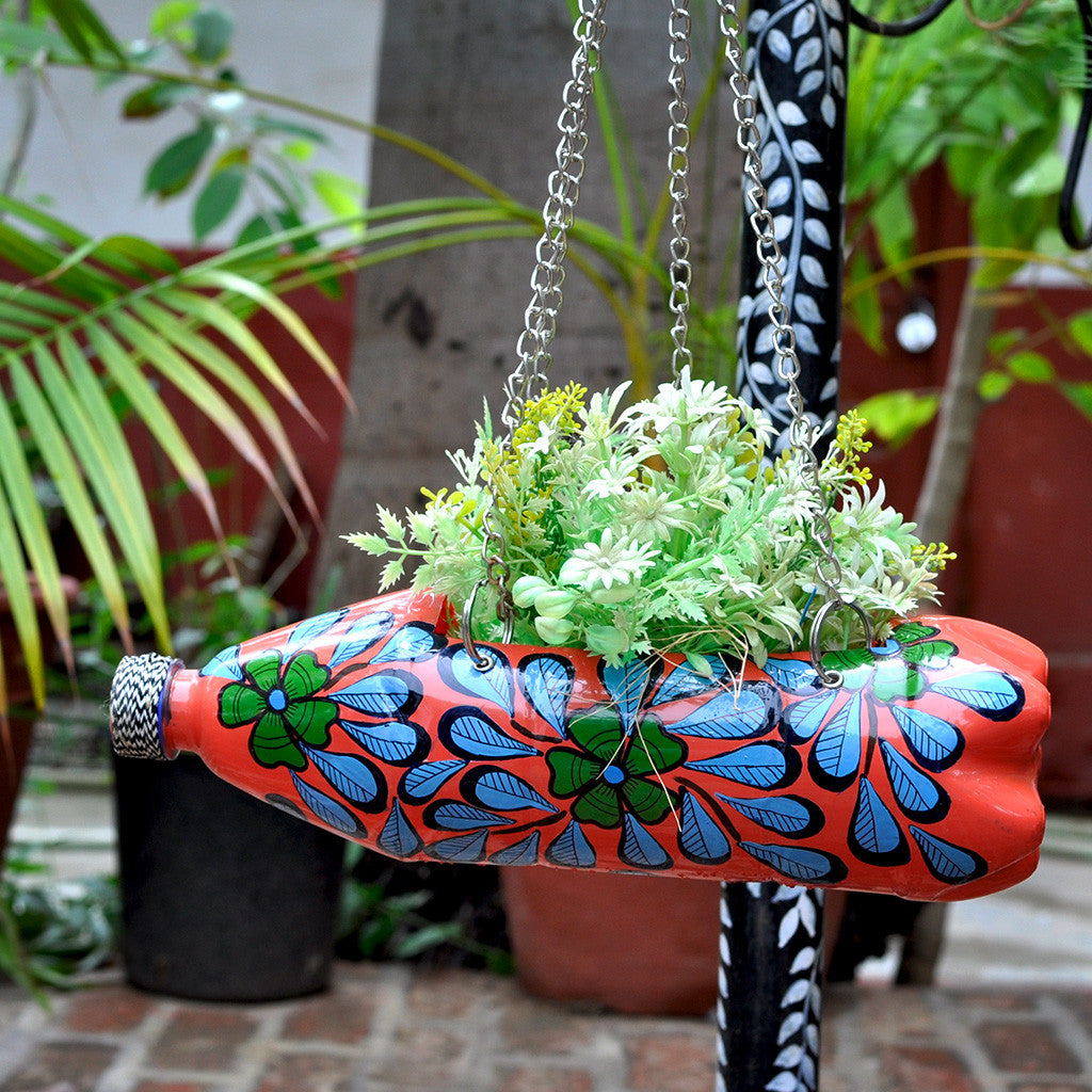 Set of 4 Hand-Painted Pots Garden Essentials myBageecha - myBageecha