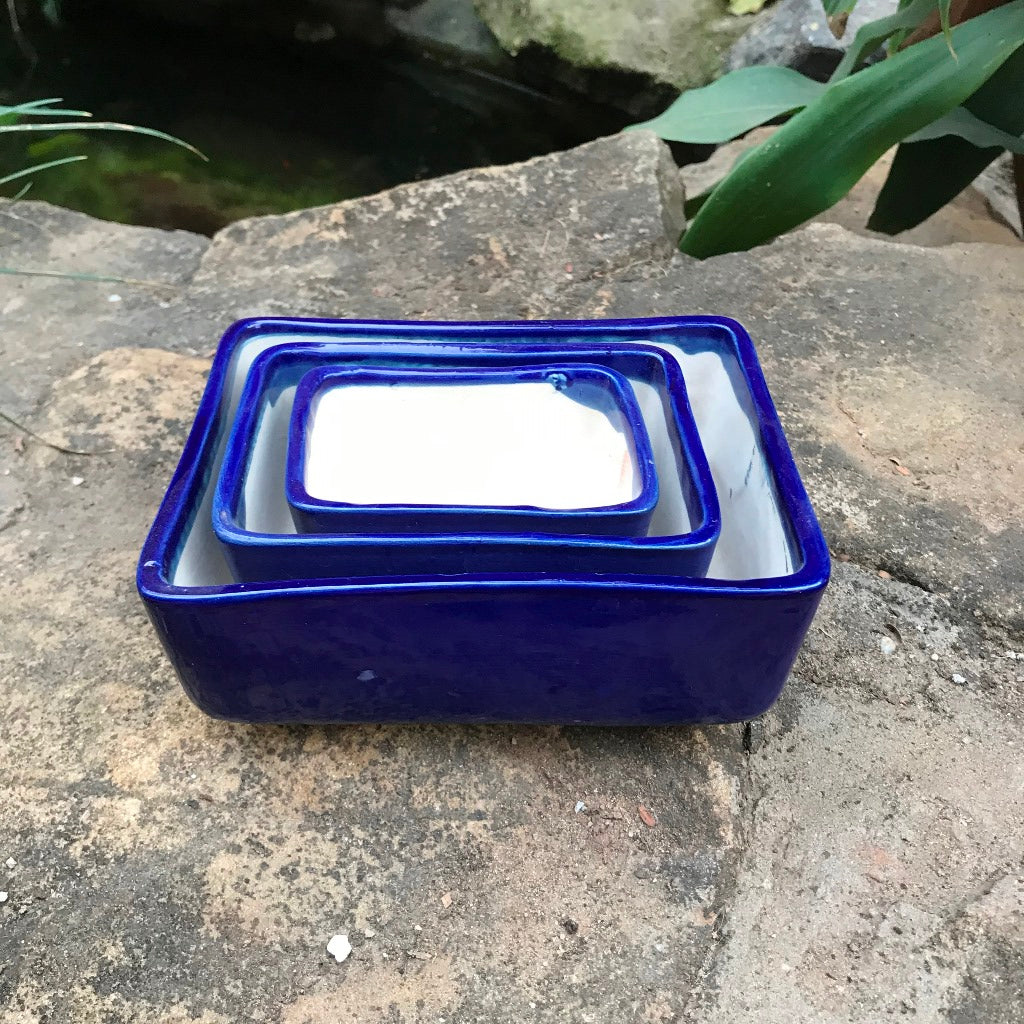 Rectangular Bonsai Ceramic Tray Set - myBageecha