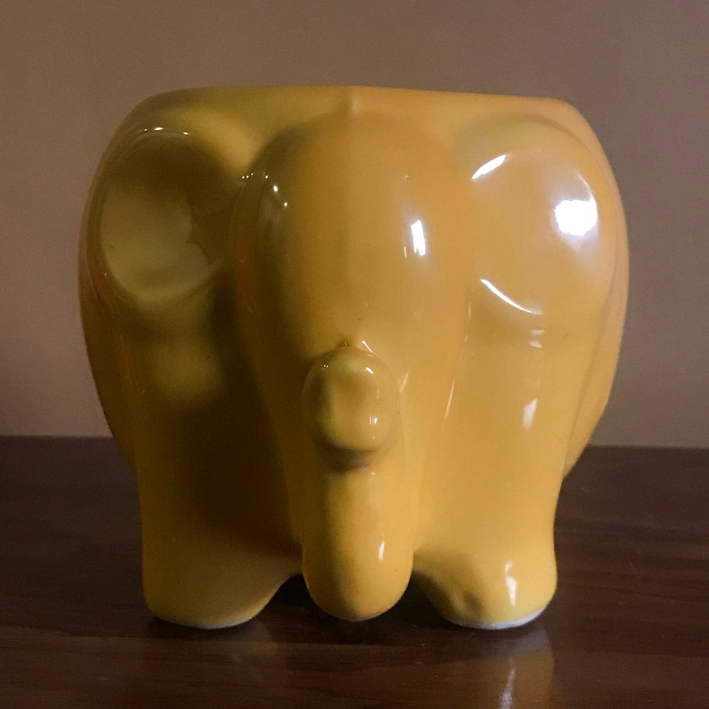 Royal Elephant Ceramic Planter – Lemon Yellow – myBageecha