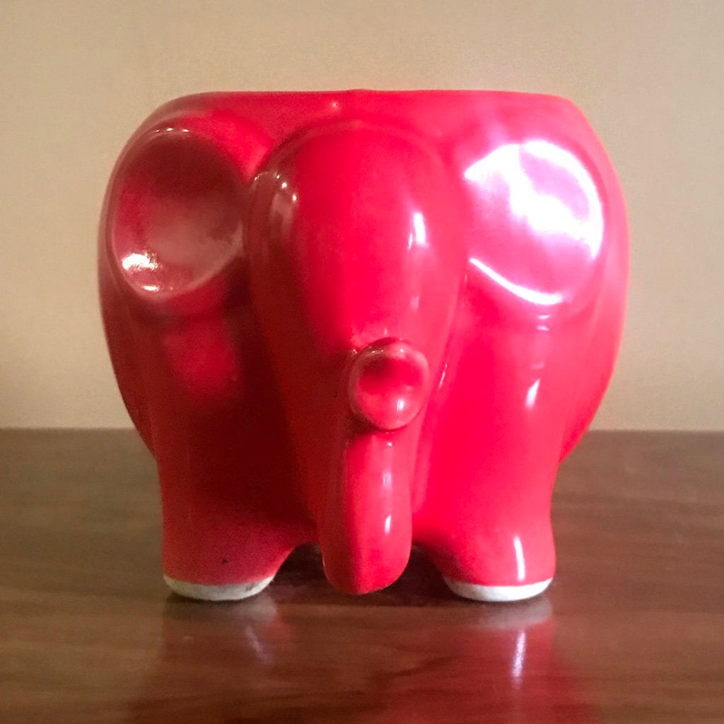 Royal Elephant Ceramic Planter – Red – myBageecha