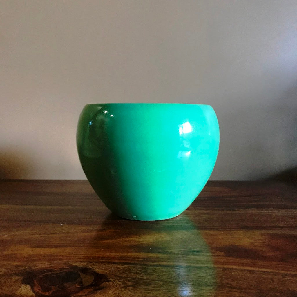 Pastel Apple Ceramic Pot With Tray – Pista Green – myBageecha