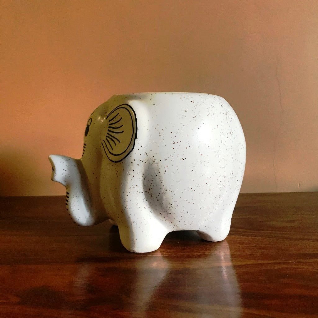Designer Elephant Ceramic Planter – Elephant Design – myBageecha