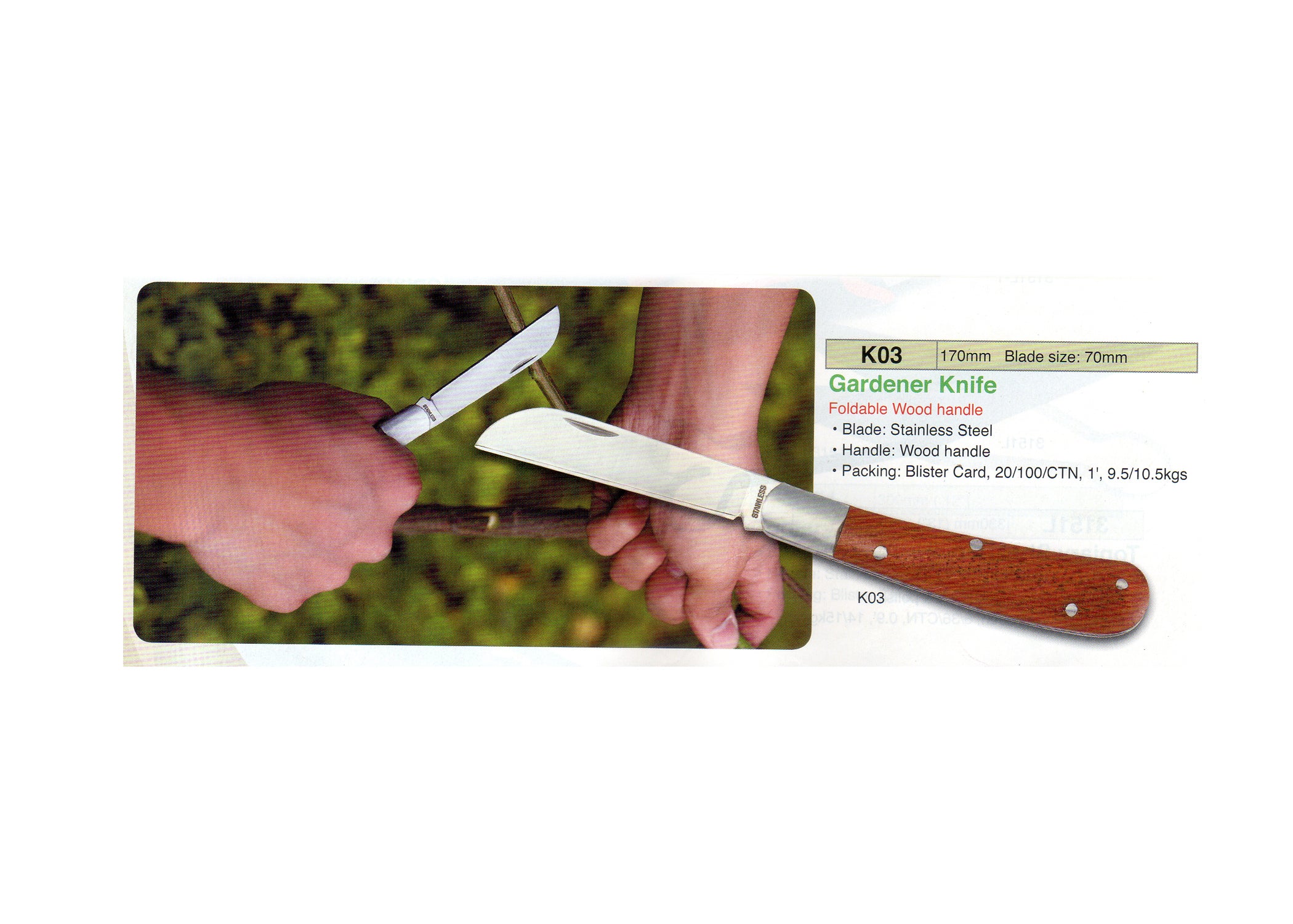 Gardener Knife for trimming and cutting garden plants