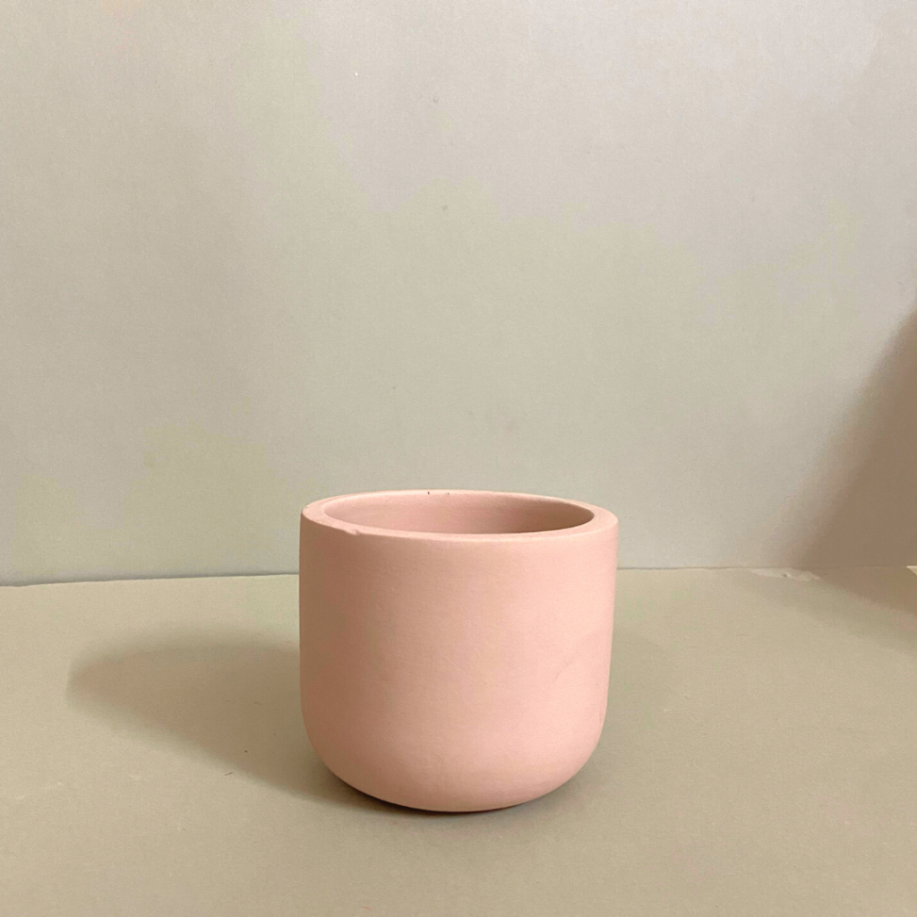 Side view of Set of 3 Kyna 4" Terracotta Pots - myBageecha