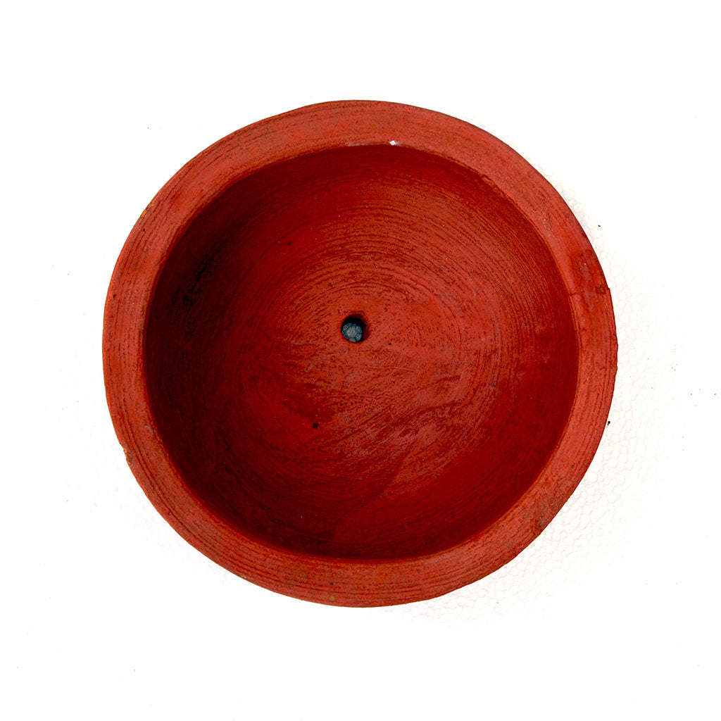 Top view of Circular Terracotta Pots - myBageecha