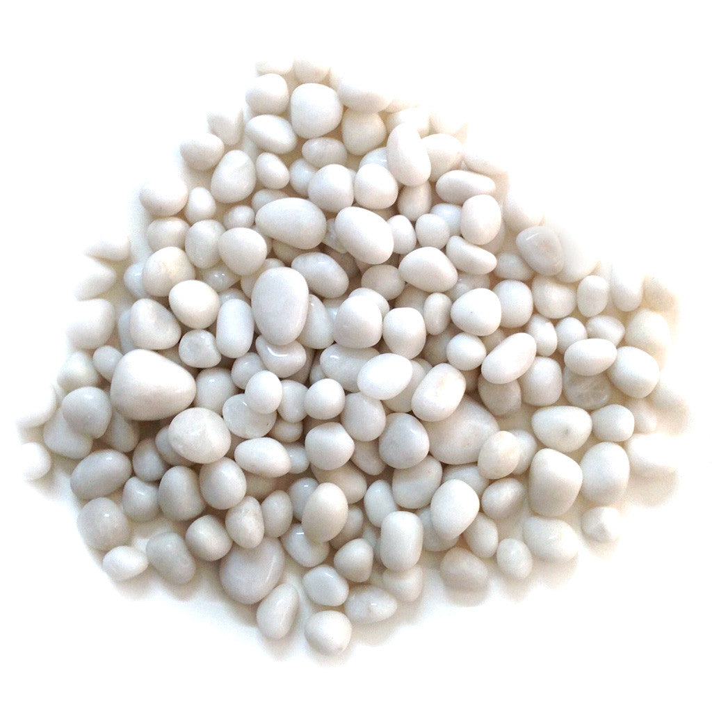 Milky White -Polished Pebble Decor - myBageecha