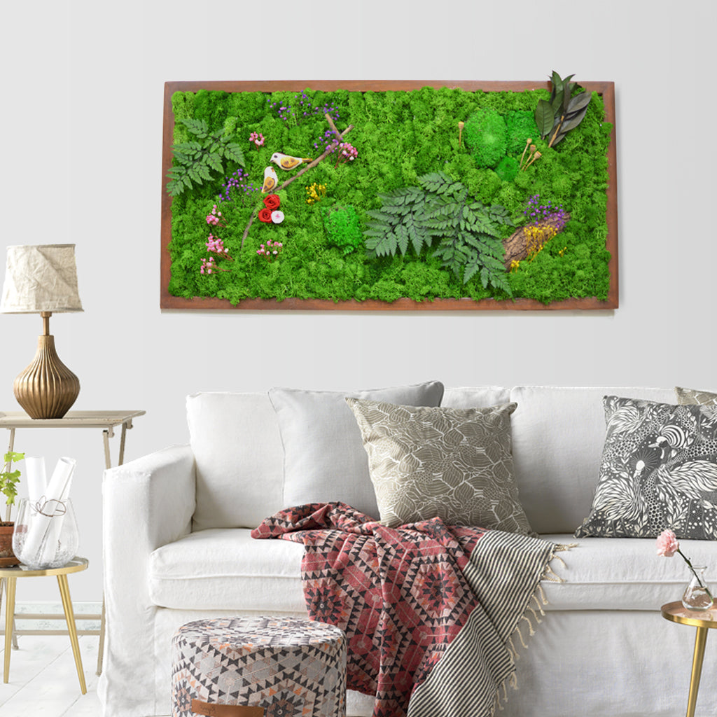 Nature’s Trail preserved moss frame – front view