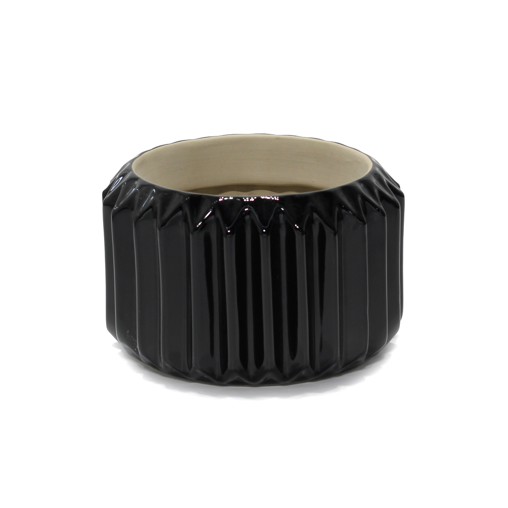 Melian Ceramic Planter – Pitch Black – myBageecha