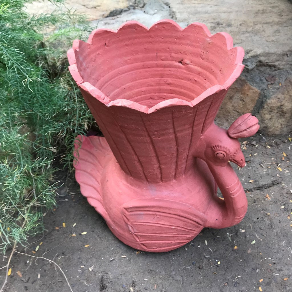 Peacock Terracotta Pot - myBageecha