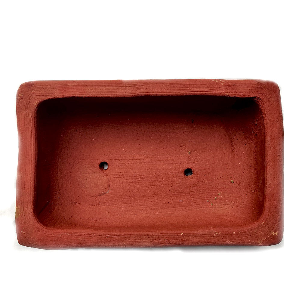 Set of 3 Plain Rectangle Terracotta Pot top view – myBageecha