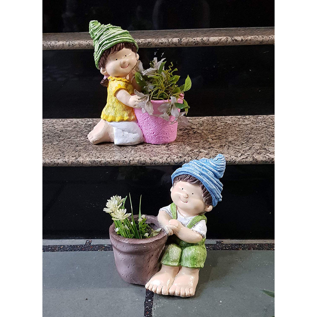 (Set of 2) Boy-Girl Shape Pots, Planter - myBageecha