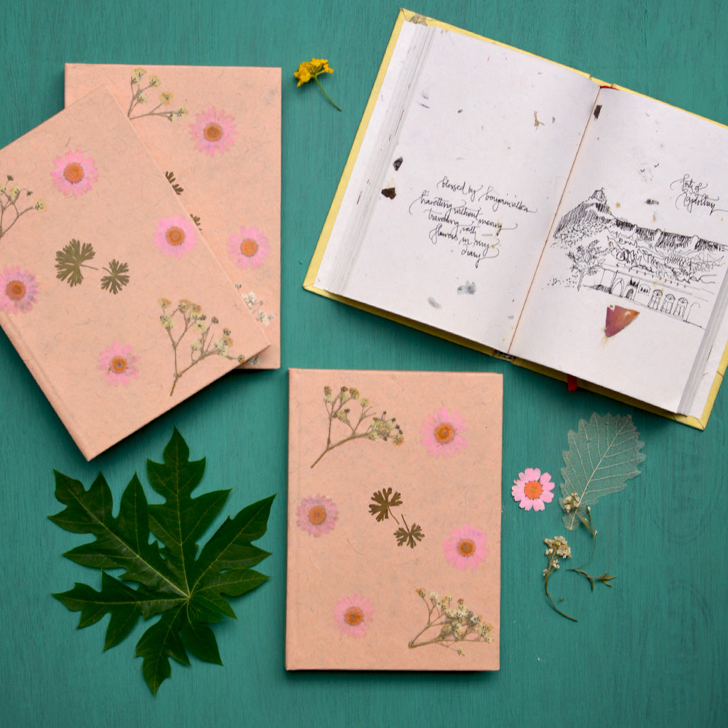 Reflecting Daisies Pressed Flower Diary - myBageecha