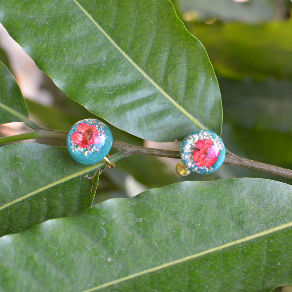 Ritzy Sprig Real Dried Flower Earrings - myBageecha