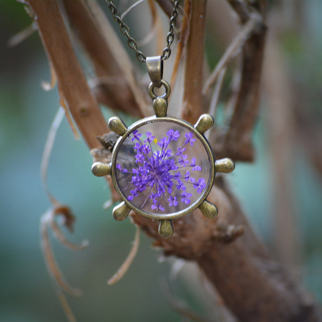 Sailor's Charm Real Dried Flower Necklace - myBageecha