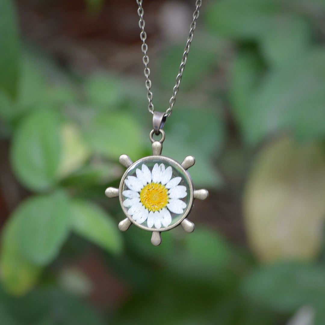 Serene Voyage Real Dried Flower Necklace - myBageecha