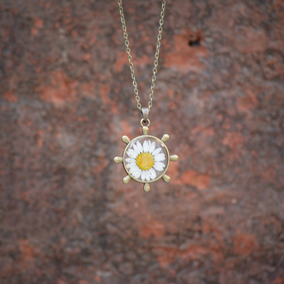 Serene Voyage Real Dried Flower Necklace - myBageecha