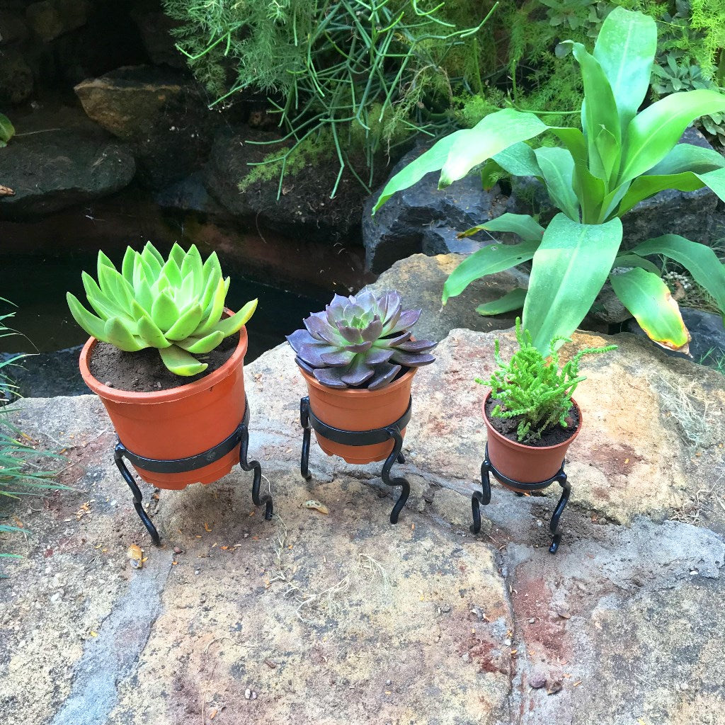 Set of Wrought Iron Ring Pot Stand - myBageecha