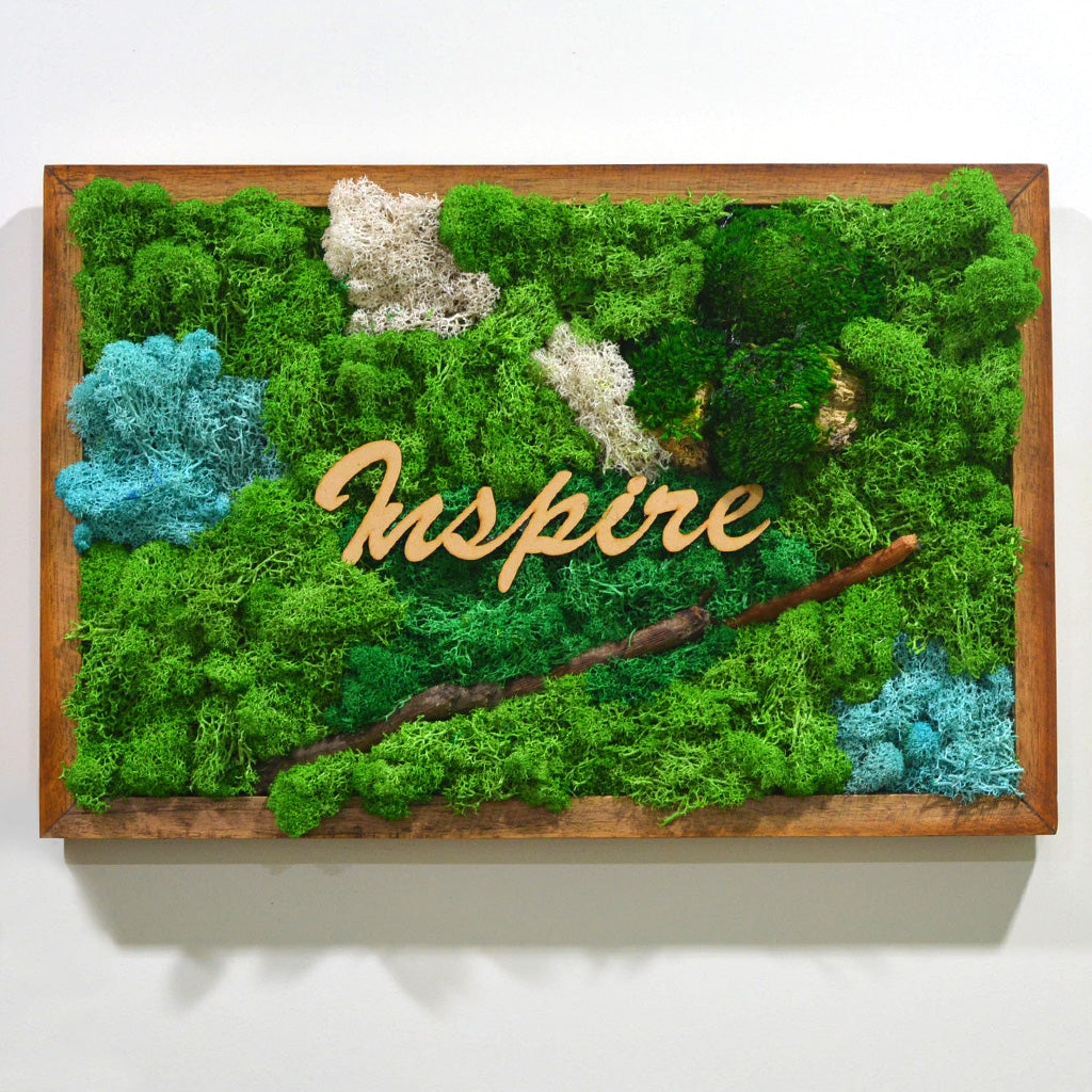 Spirited Tale preserved moss frame – front view