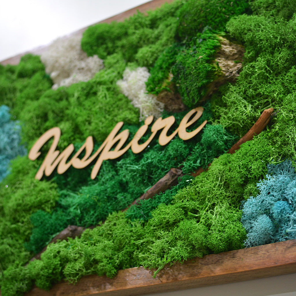Detailed moss and texture – handcrafted wall décor