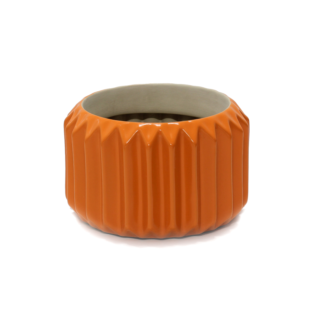 Melian Ceramic Planter – Tangy Orange – myBageecha