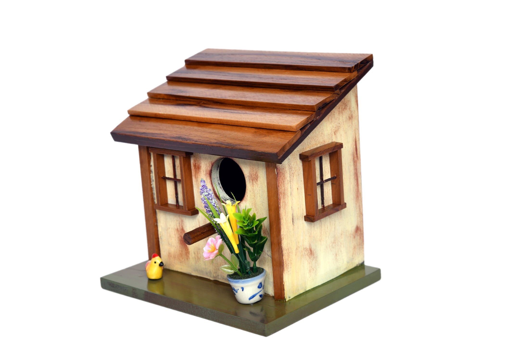 Cute House Wooden Bird Nest - myBageecha