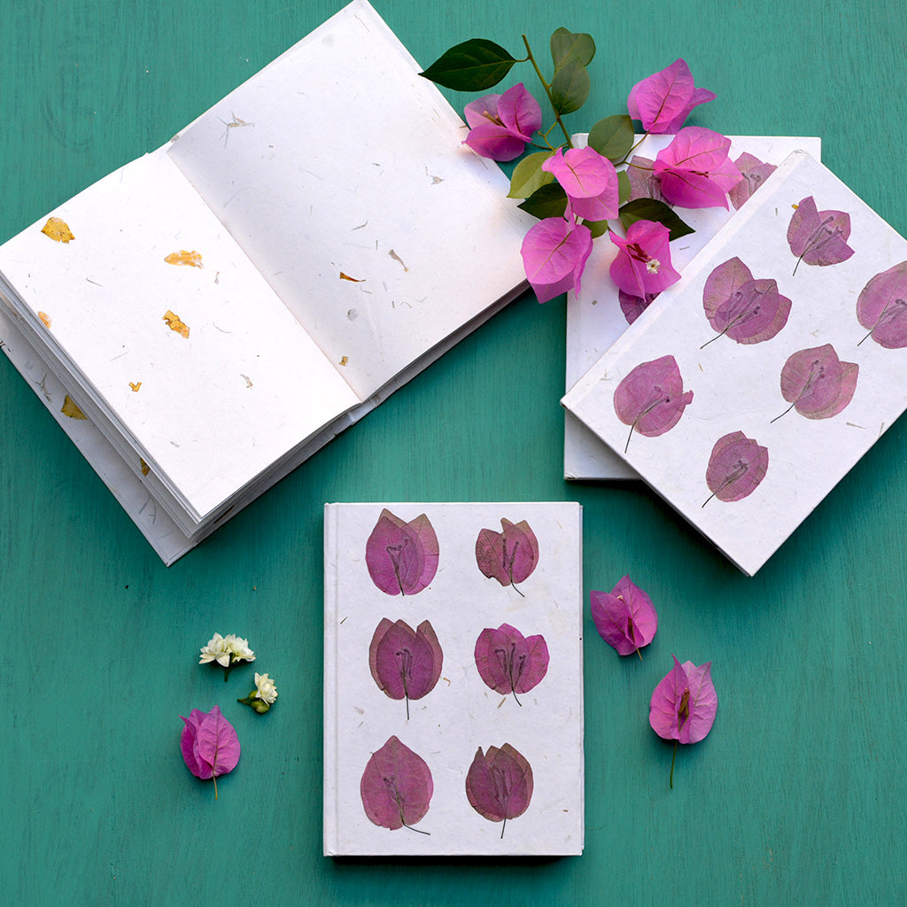 Tessellated Bougainvillea Pressed Flower Diary - myBageecha