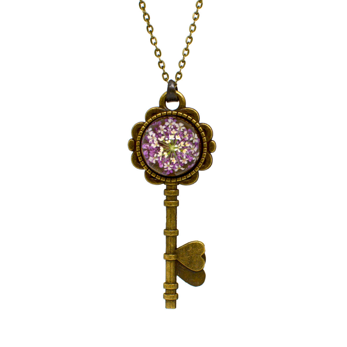 Thistle Cue Real Dried Flower Necklace - myBageecha
