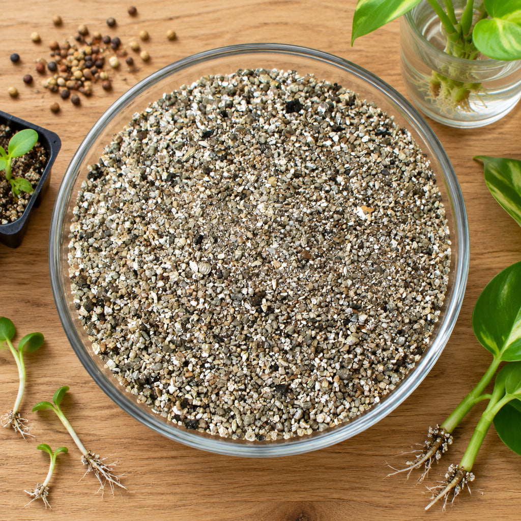 Close-up of a bowl filled with Vermiculite - myBageecha