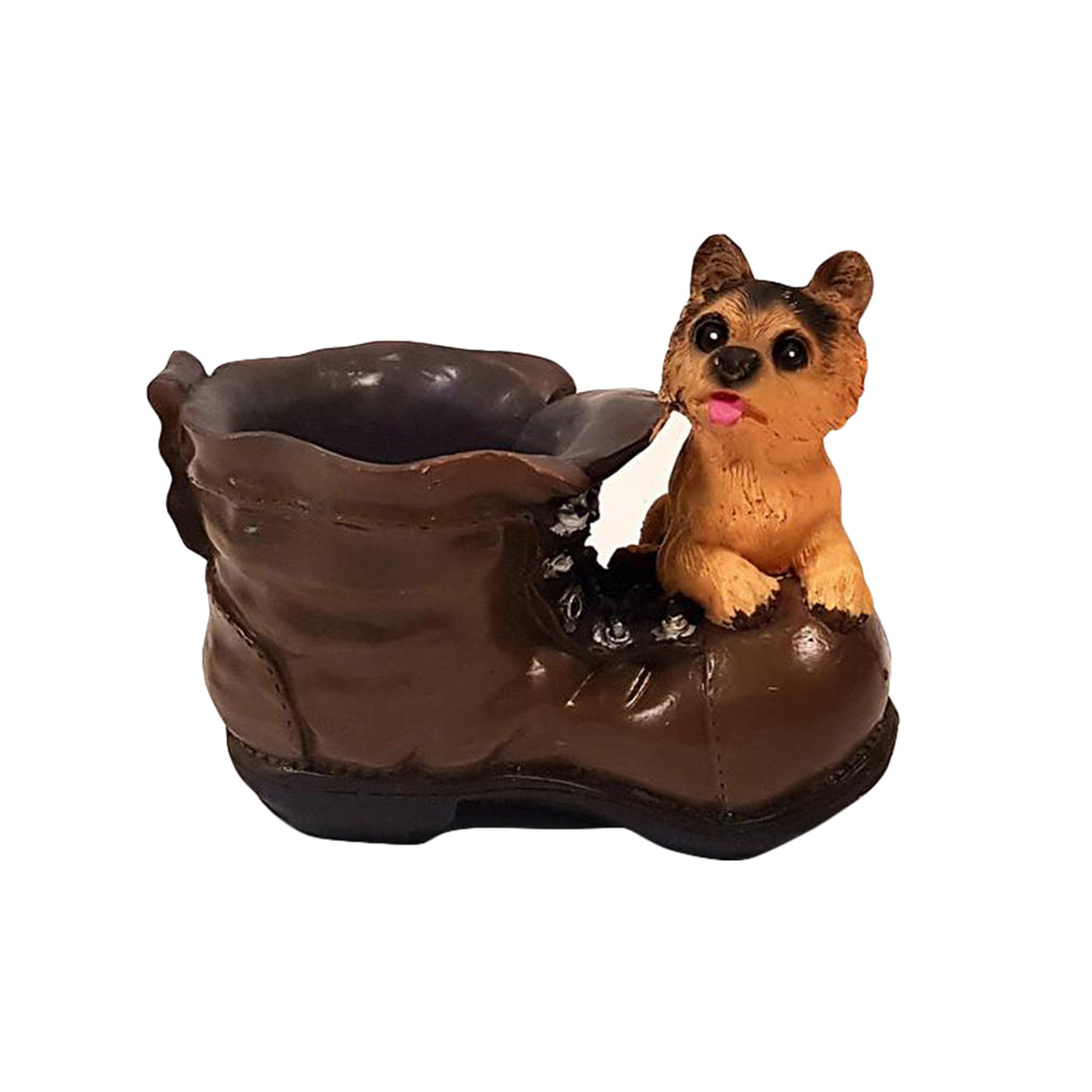 Cute Pup with Planter in Shoe Design Planter - myBageecha