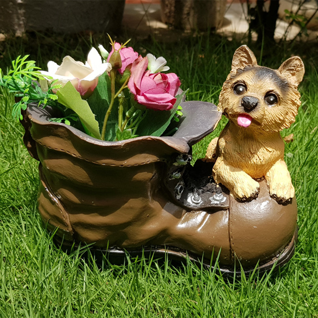 Cute Pup with Planter in Shoe Design Planter - myBageecha