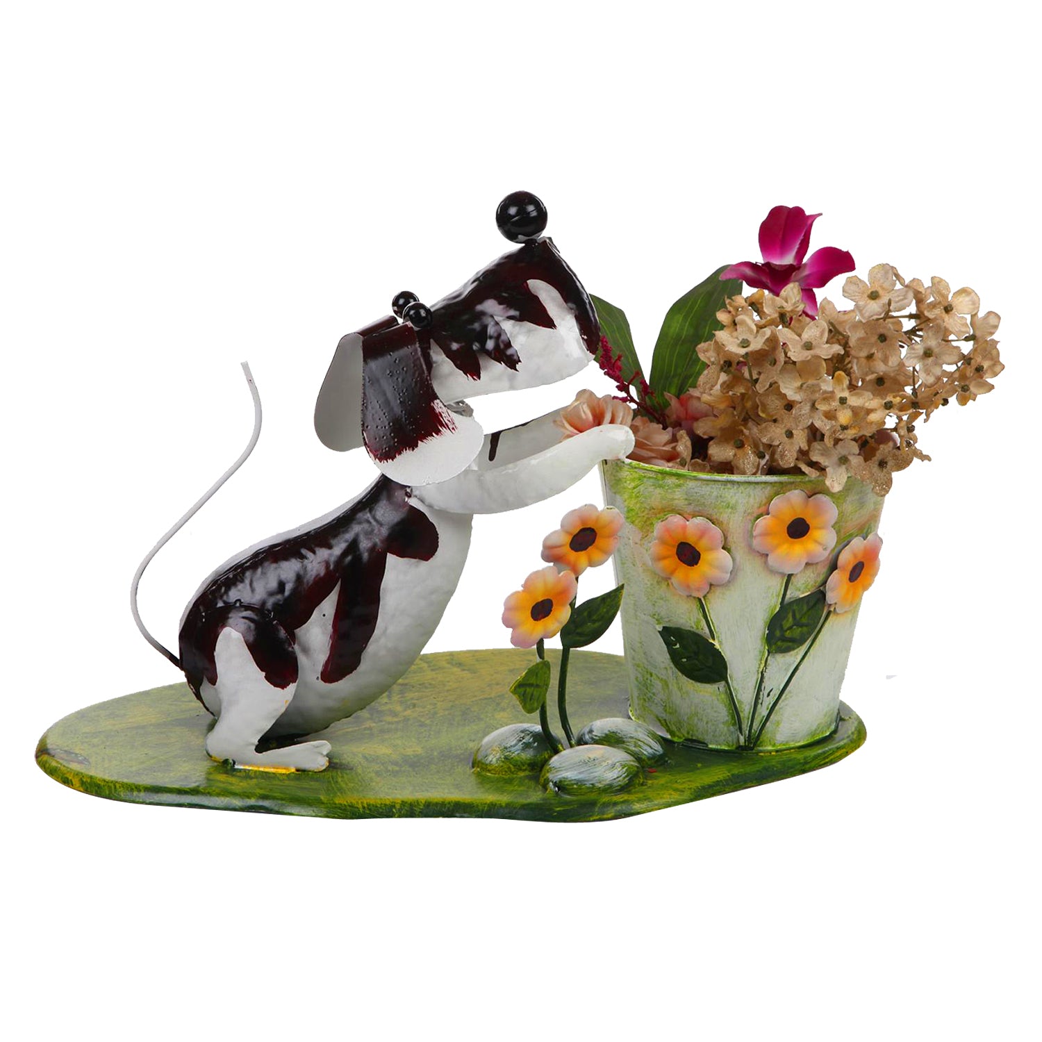 Decorative Garden Dog with Pot / planter - myBageecha