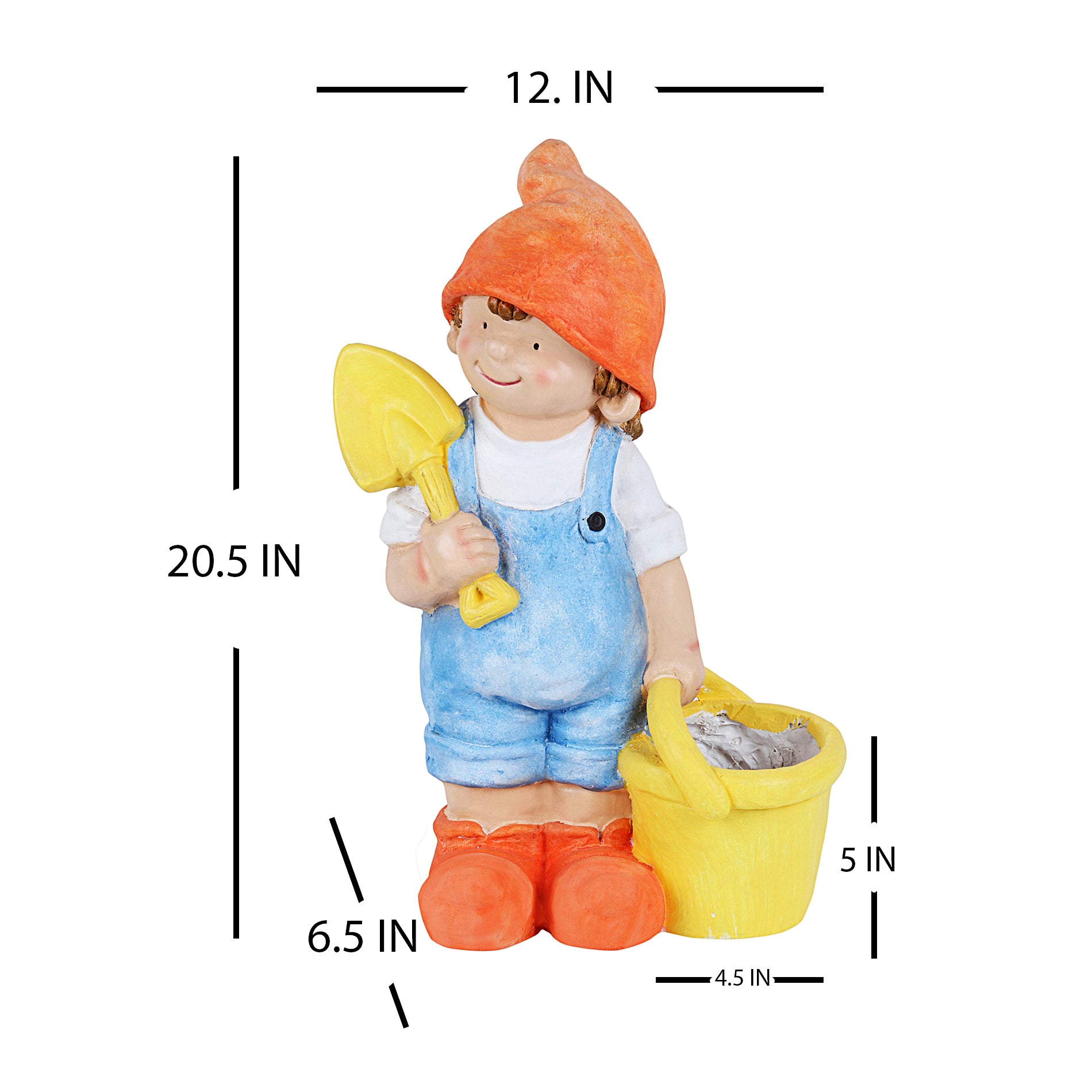 Boy with Spade and Bucket Planter - myBageecha