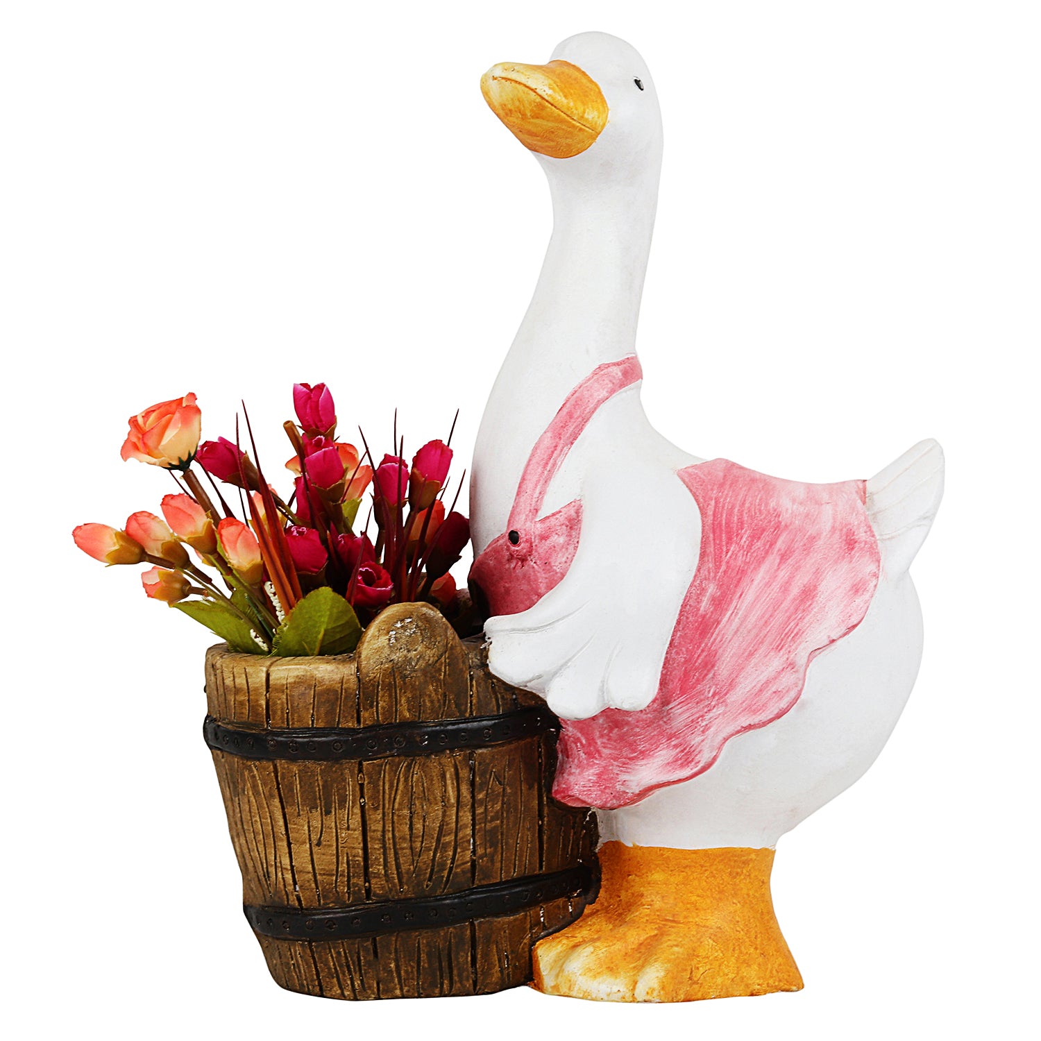 Pink Duck with Barrel Planter - myBageecha