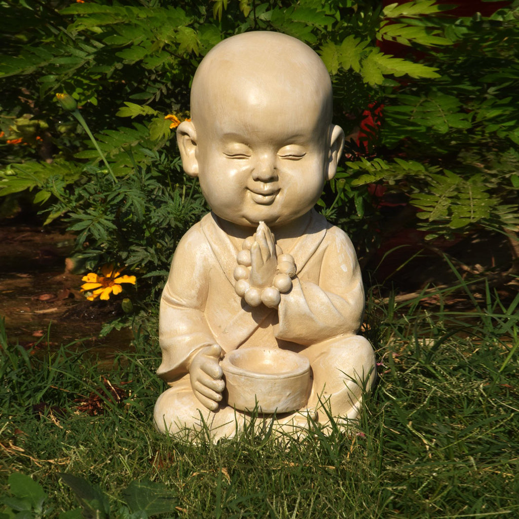 Wonderland Buddha/Monk/Statue with Beads for Home, Garden, Living Room, Balcony Decor Decoration, Gift - myBageecha