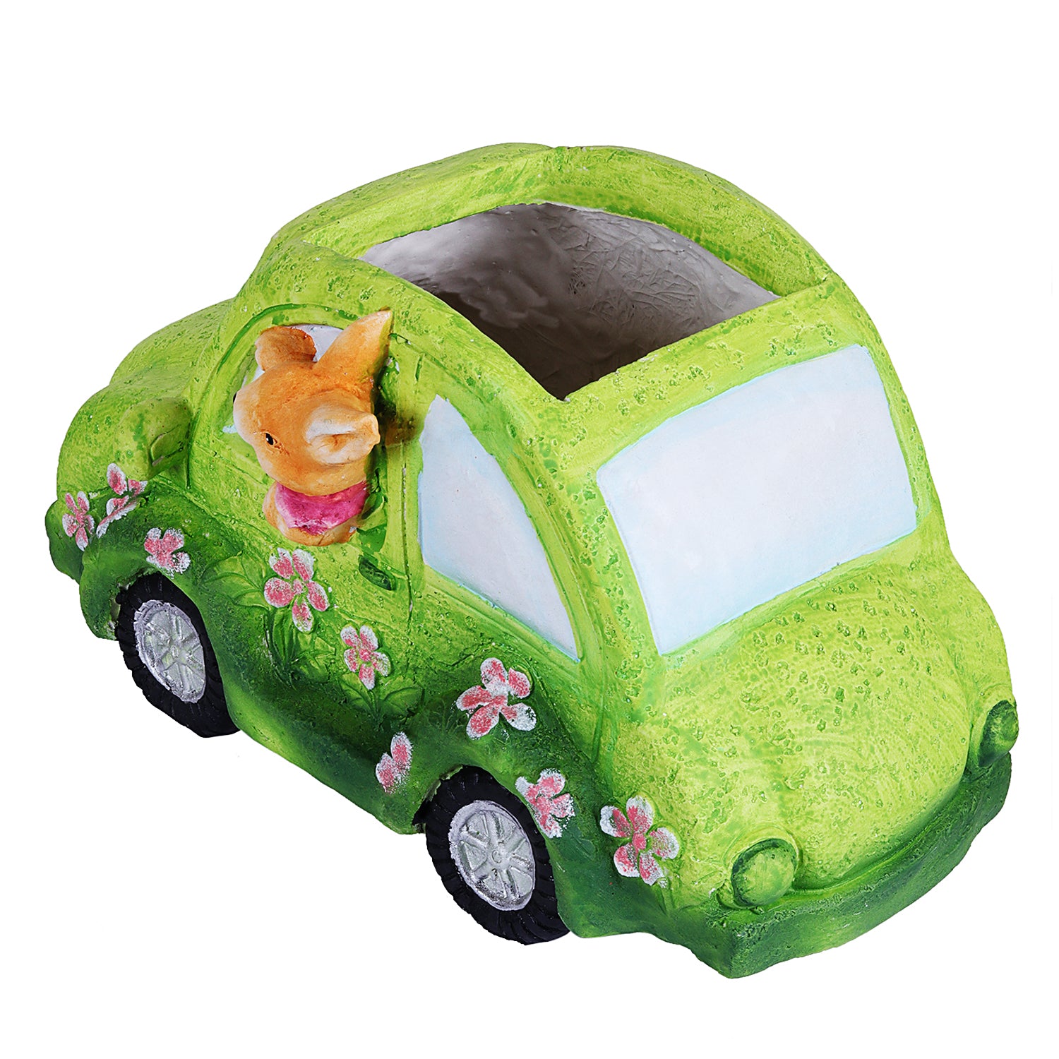 Green Car with bunny Pot - myBageecha