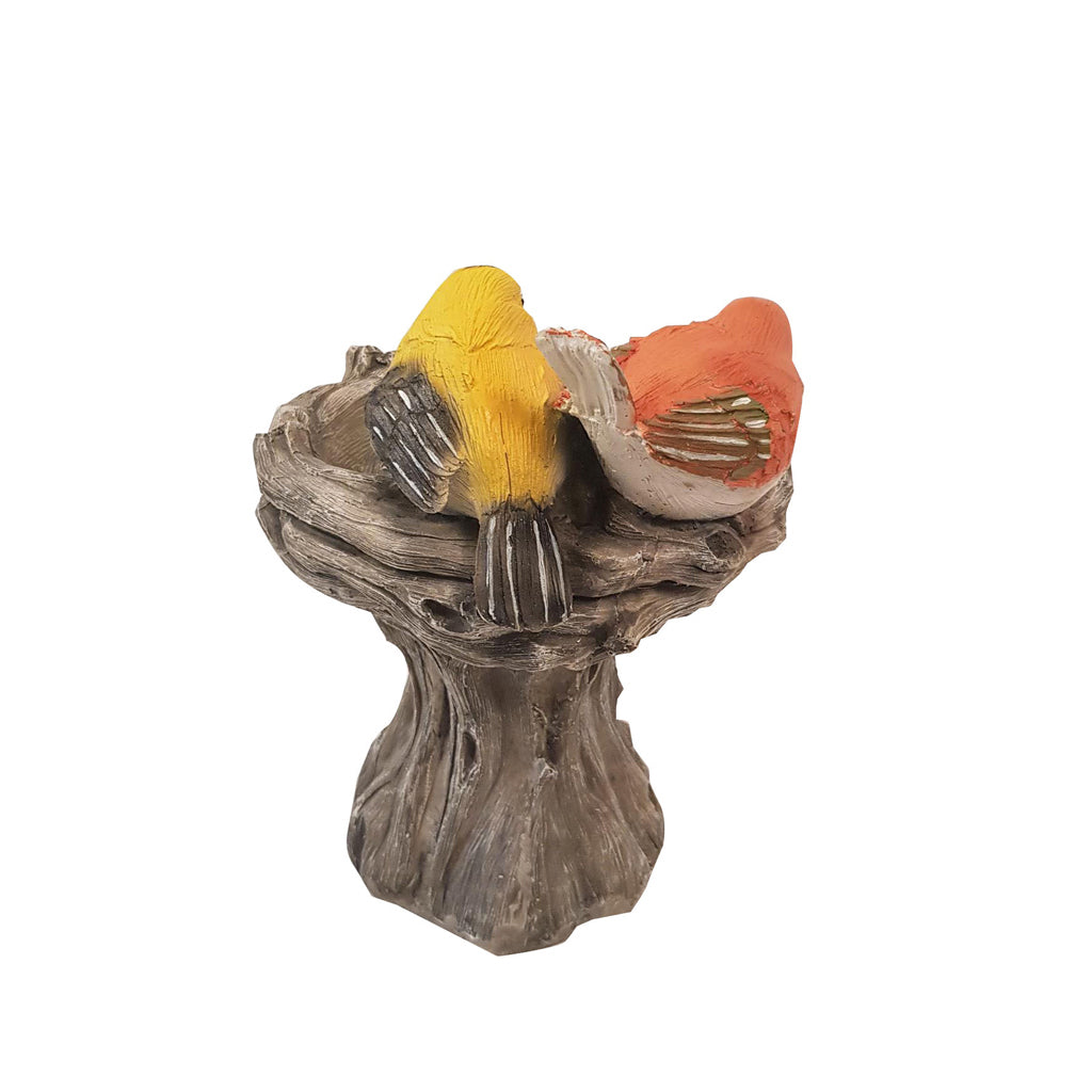 Wonderland Bird Feeder with Two Birds & Stand (Bird Bath, Home Decoration, Garden Birds, Balcony, Garden Decor) - myBageecha