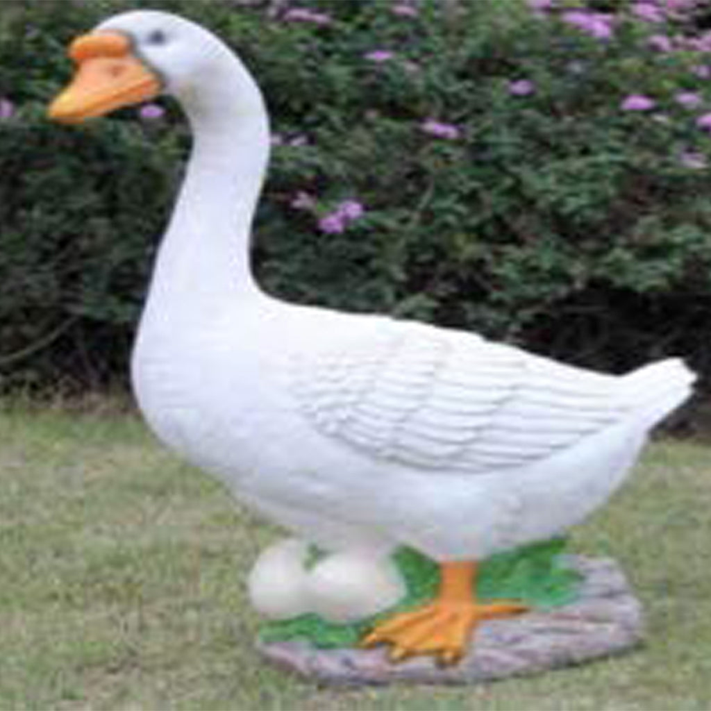 Wonderland Big Goose with Eggs Garden Statue for Outdoor - myBageecha