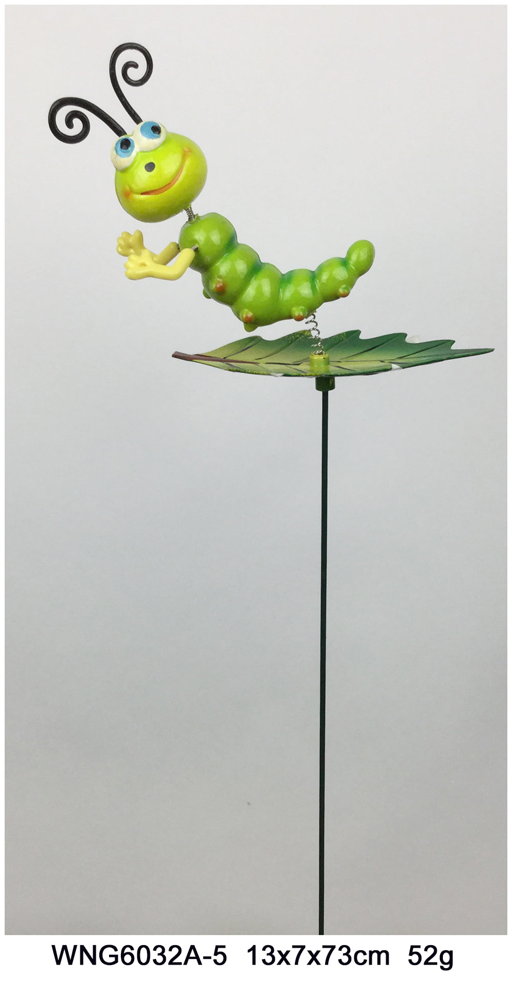 caterpillar Garden Stake on leaf (SET of 2) - myBageecha