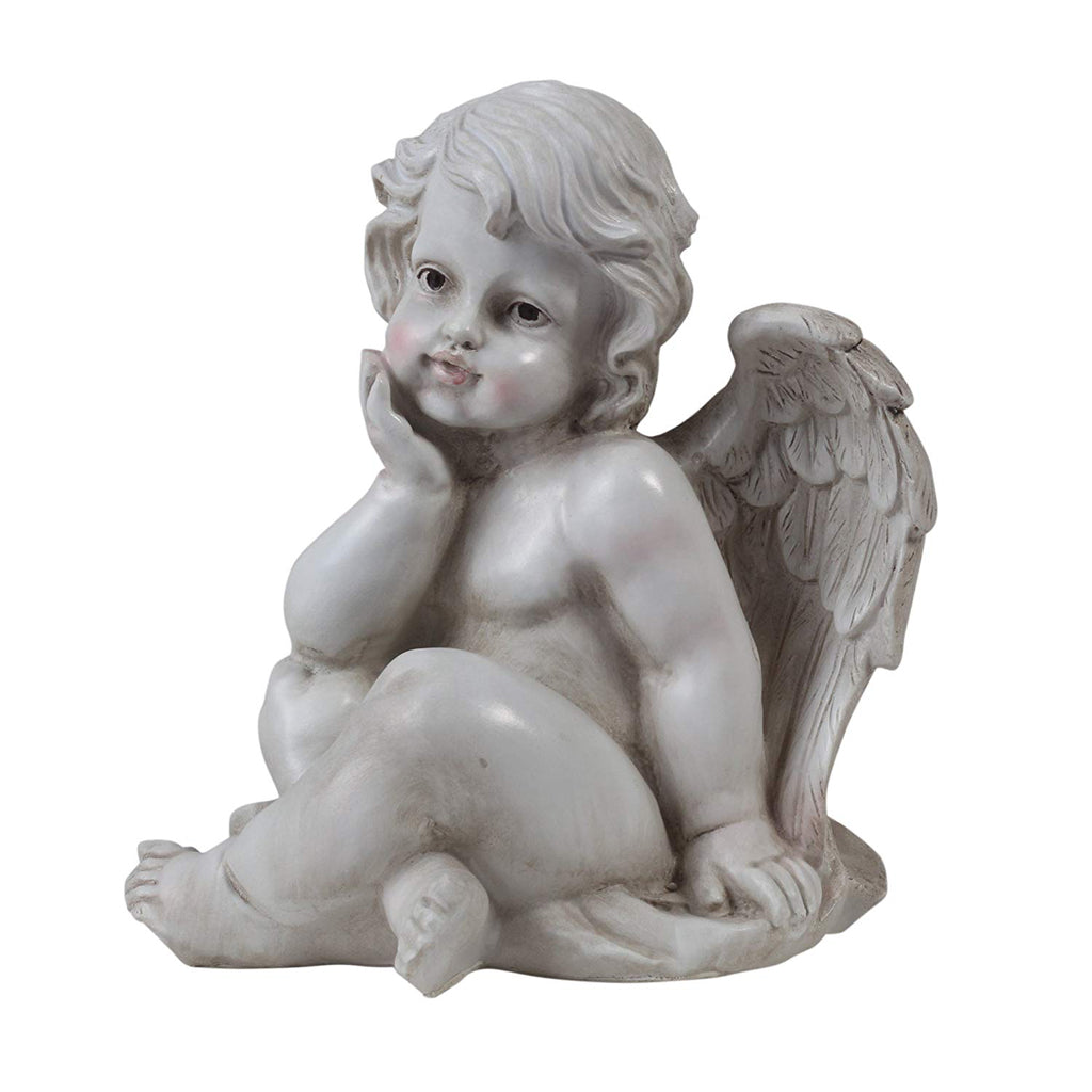 Wonderland 9 Inch Height Angel / Cherub Statue ( Home & Garden Use Decor Table Garden Gift Gifting) - myBageecha