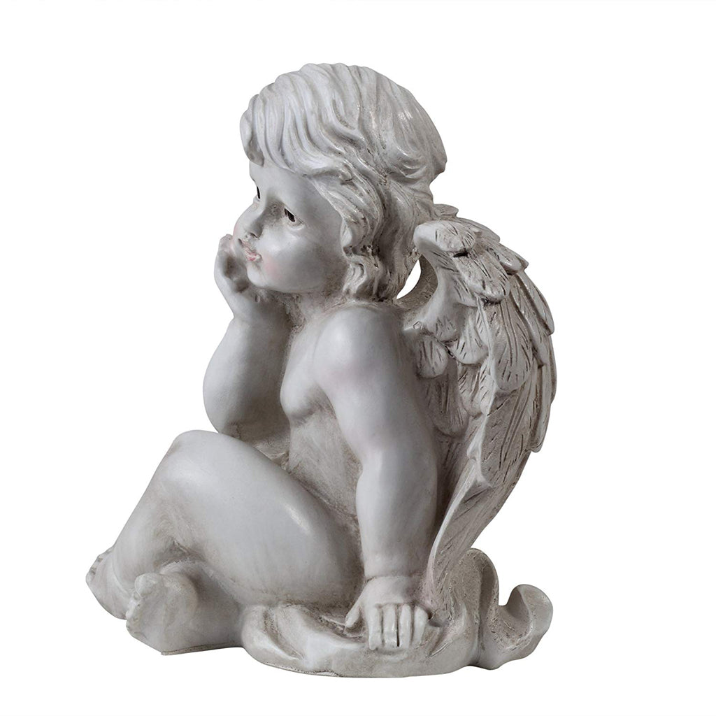 Wonderland 9 Inch Height Angel / Cherub Statue ( Home & Garden Use Decor Table Garden Gift Gifting) - myBageecha