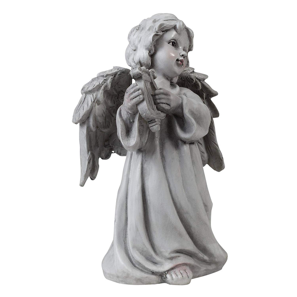 8 inch Angel/Cherub Playing harp-Strung - myBageecha