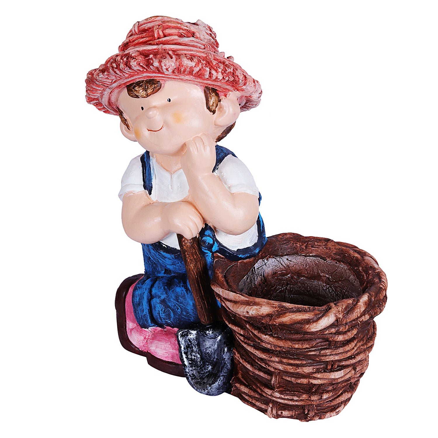 Farm Boy with spade & Girl with water can planter - myBageecha