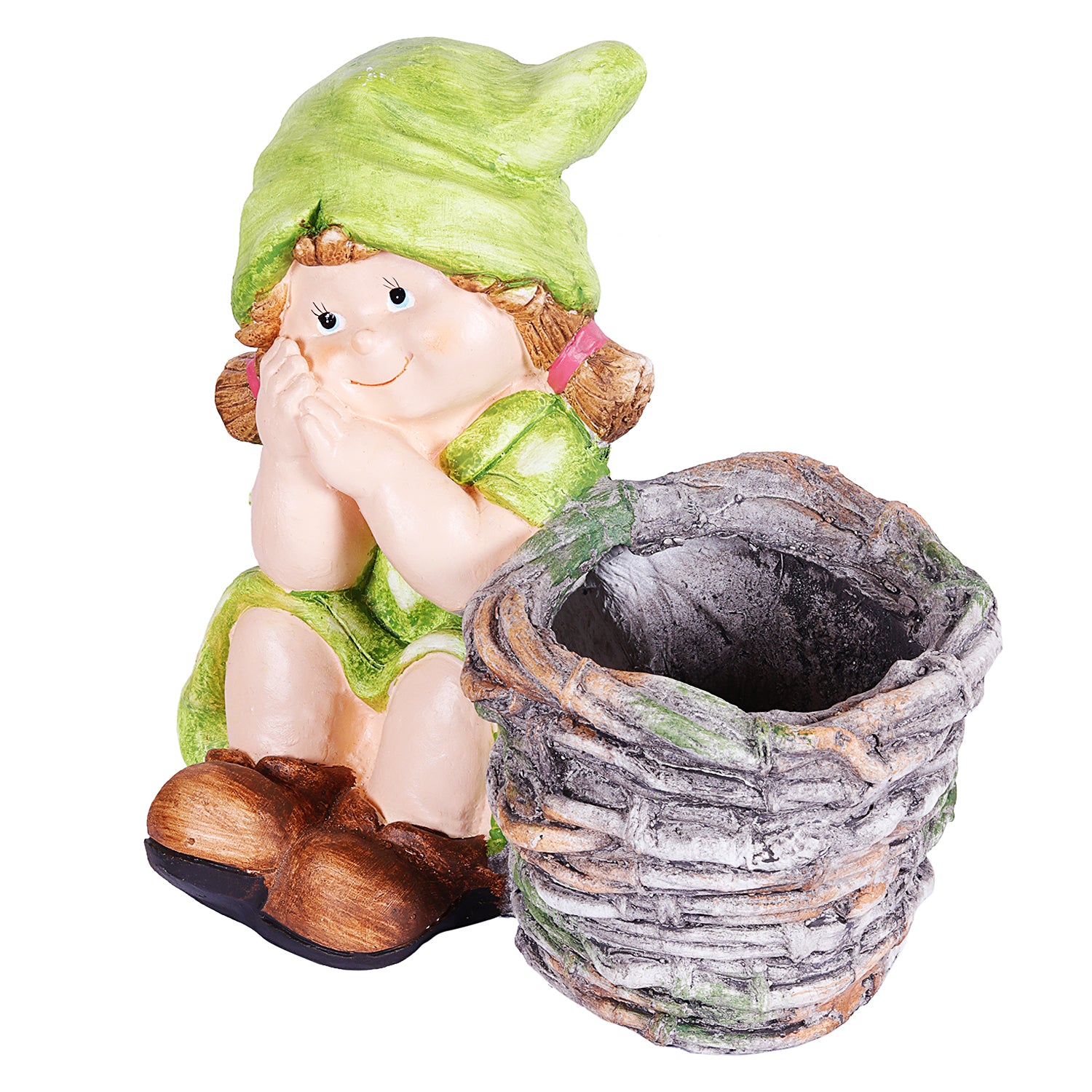 Boy & Girl sitting with Pot Planter - myBageecha